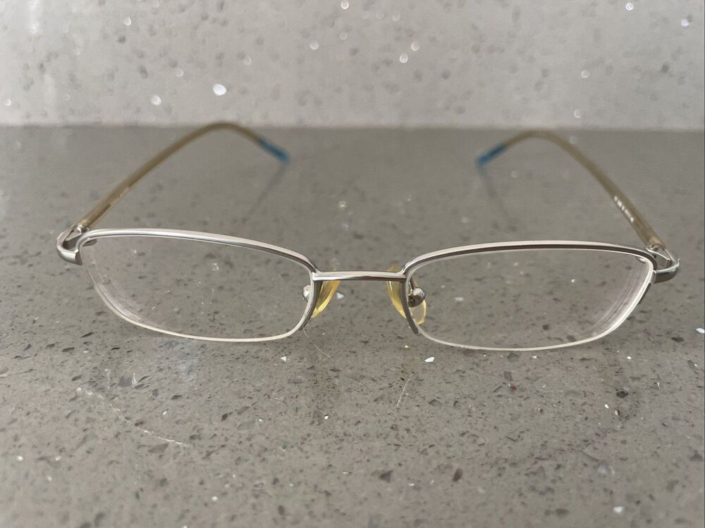 TOMMY HILFIGER TH 3029 SI Blue Silver 47-17-140 Eyeglasses Frames ONLY half rim